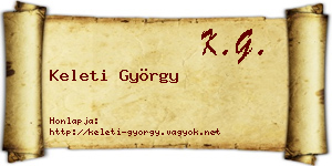 Keleti György névjegykártya